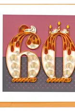 Quilling Card Quilled Birthday Milestone Greeting Card - 60