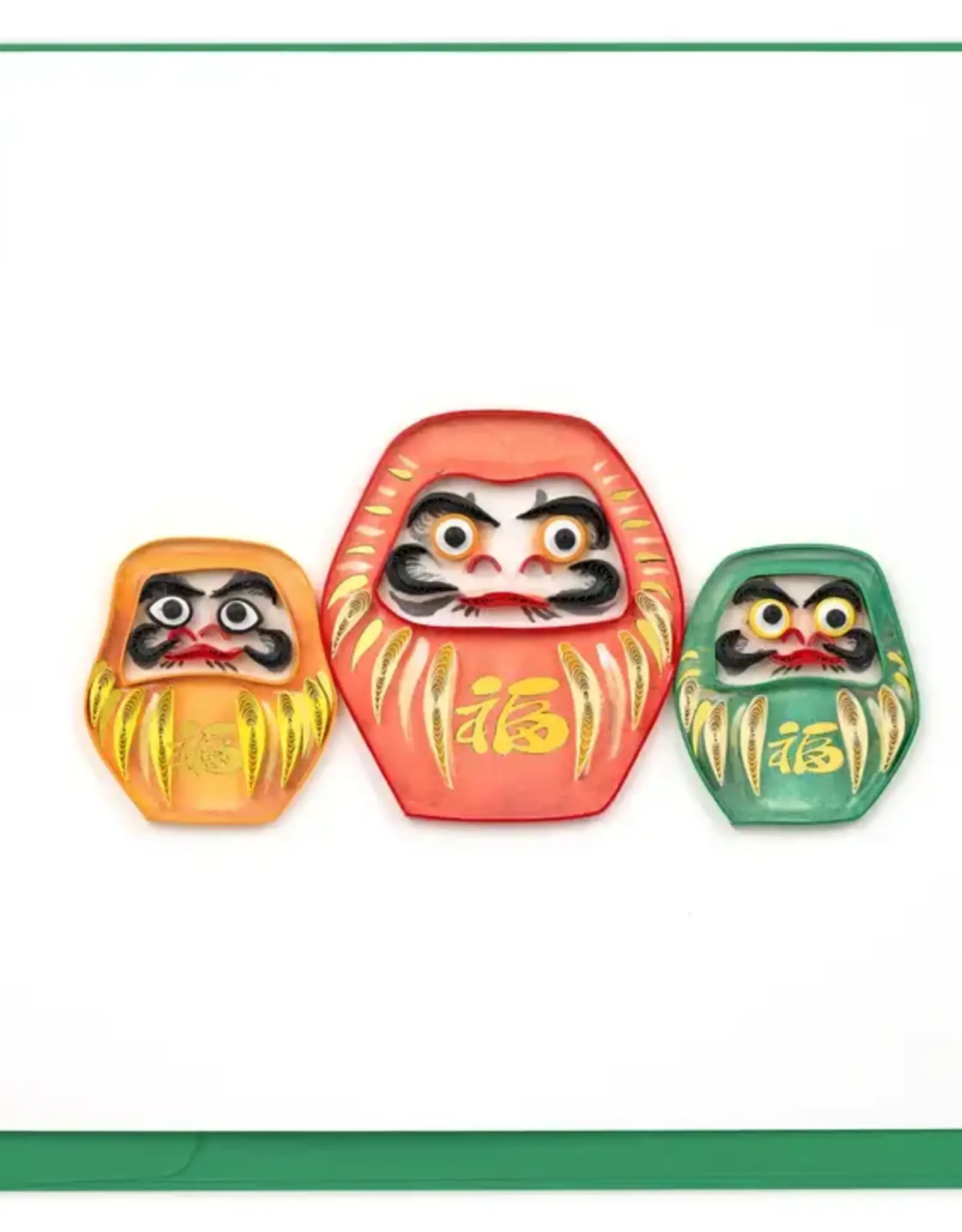 Quilling Card Quilled Daruma Greeting Card