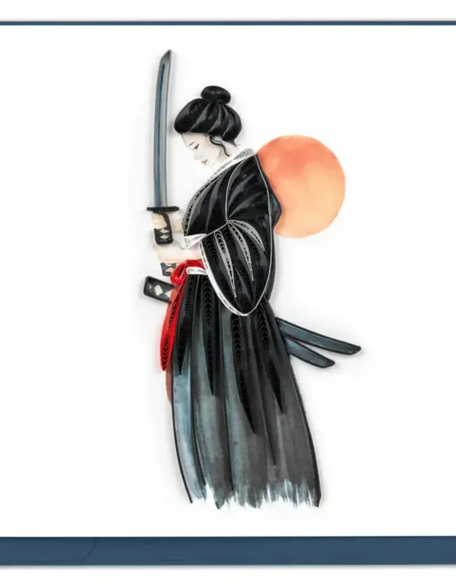 Quilling Card Quilled Female Samurai Greeting Card