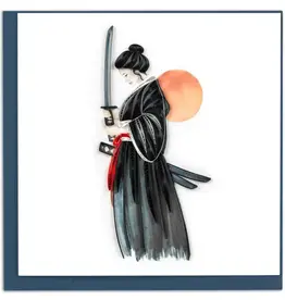 Quilling Card Quilled Female Samurai Greeting Card