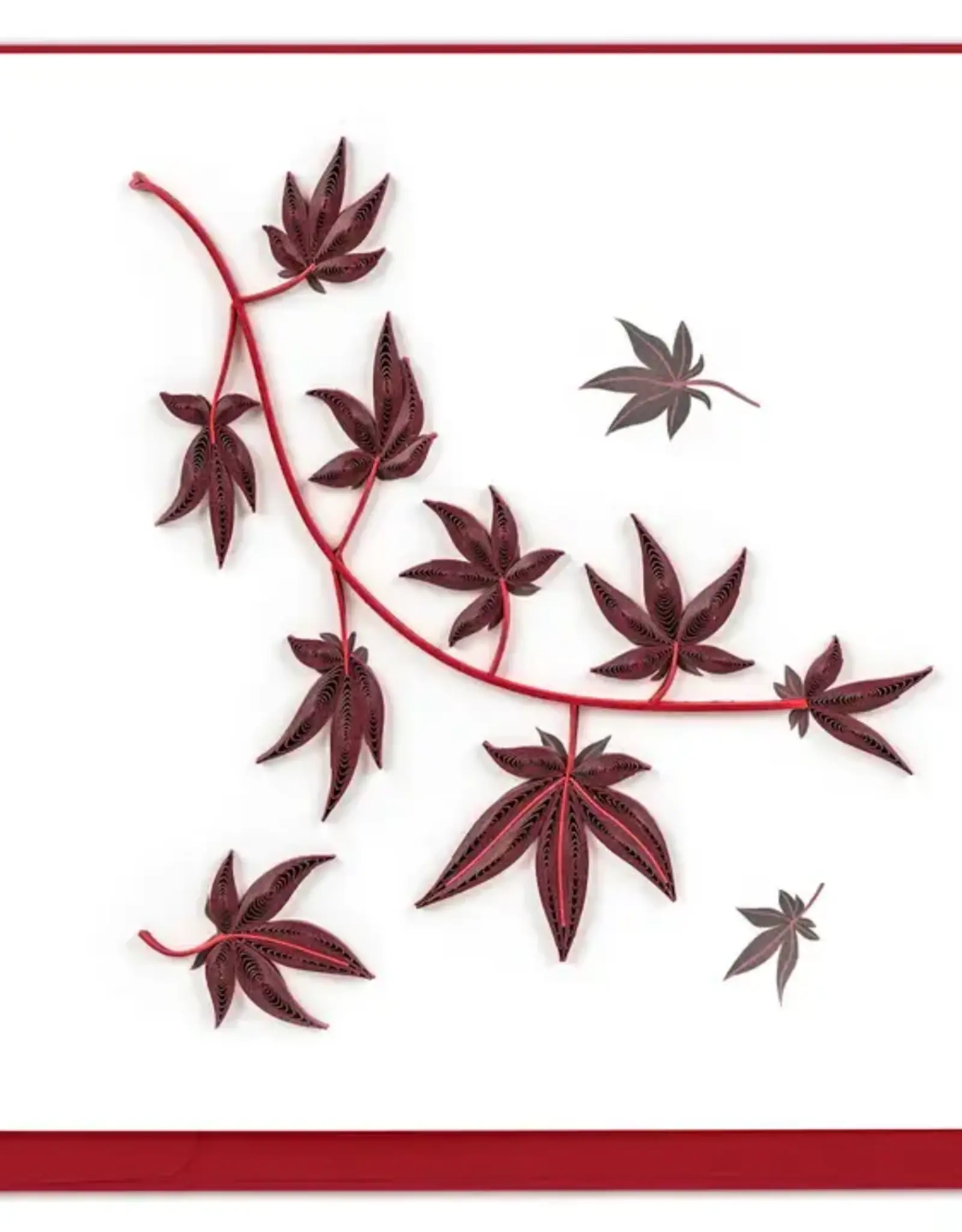 Quilling Card Quilled Japanese Maple Leaves Greeting Card