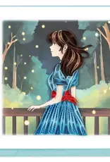 Quilling Card Quilled Anime Woman Greeting Card