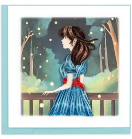 Quilling Card Quilled Anime Woman Greeting Card