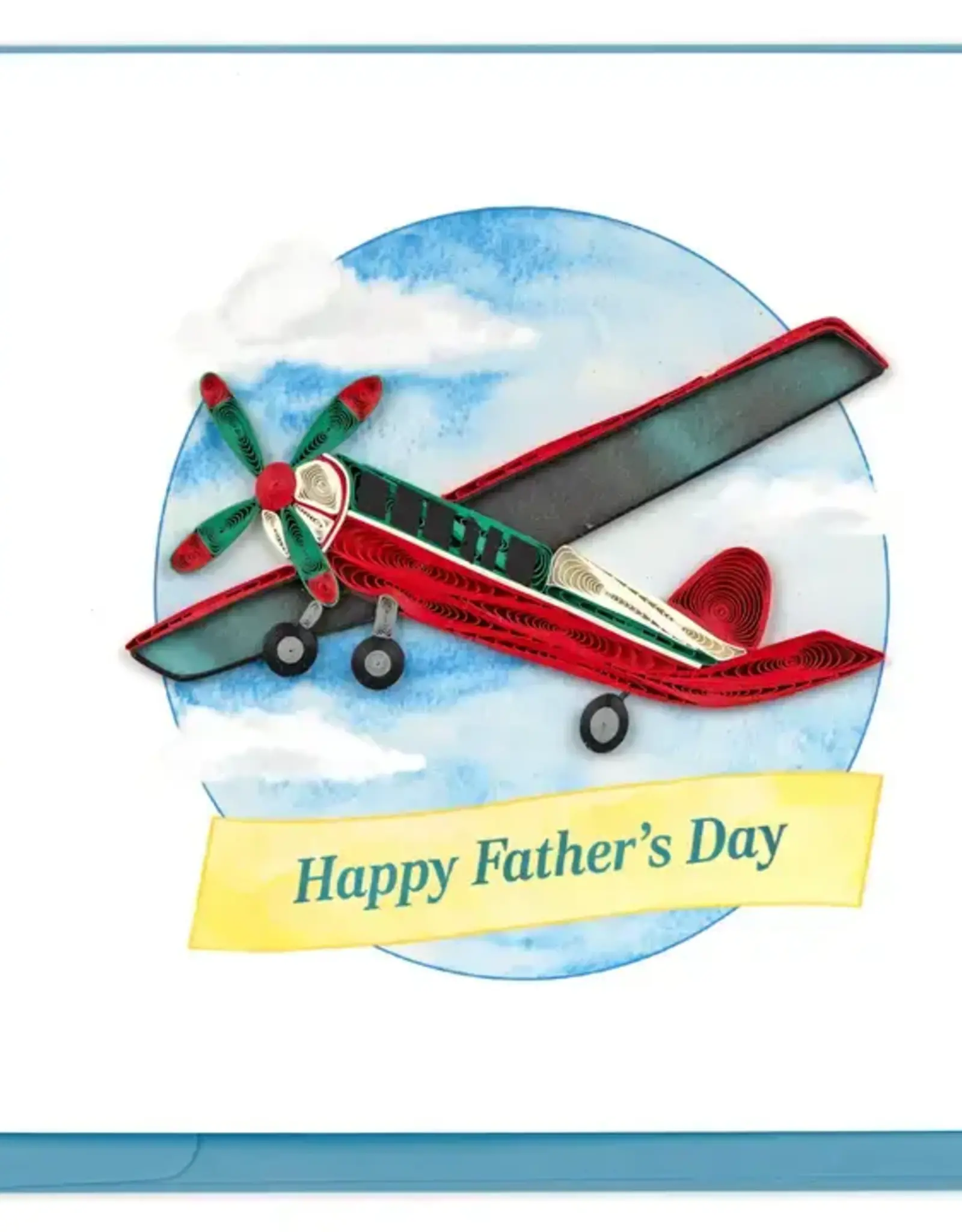 Quilling Card Quilled Father's Day Vintage Airplane Greeting Card