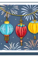 Quilling Card Quilled New Years Lanterns Greeting Card