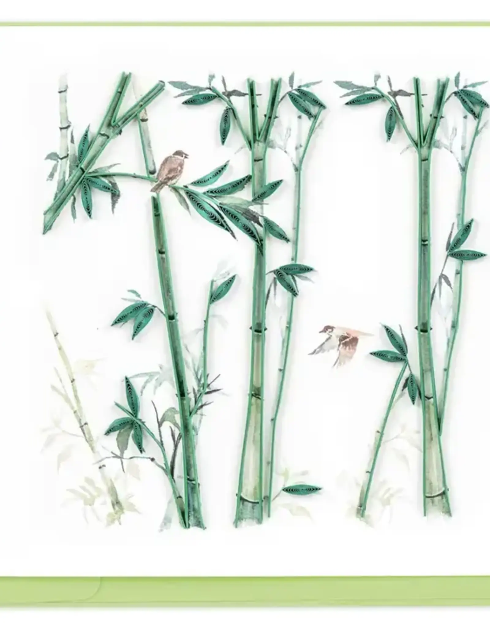 Quilling Card Quilled Bamboo & Birds Greeting Card
