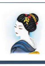 Quilling Card Quilled Geisha Greeting Card