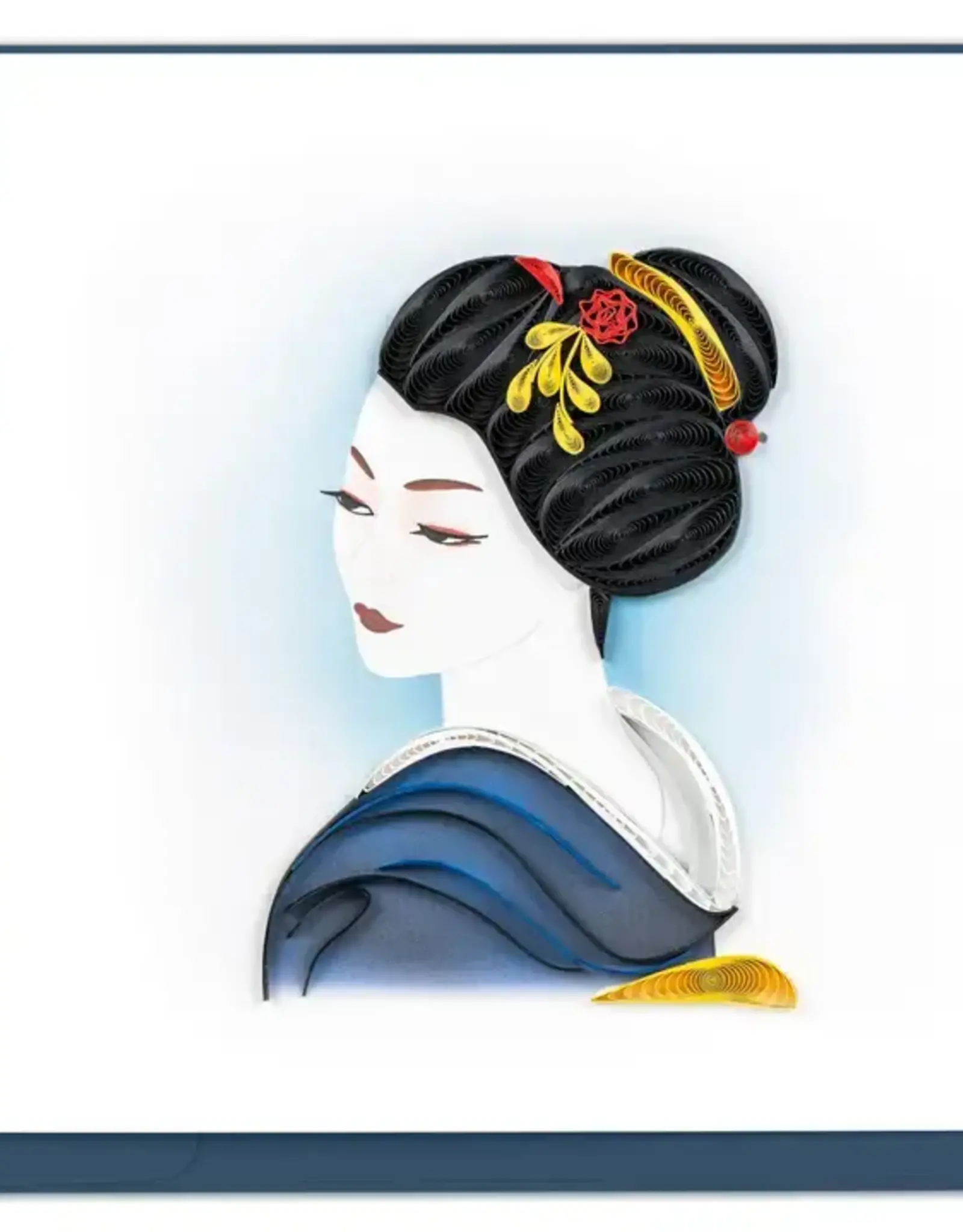 Quilling Card Quilled Geisha Greeting Card