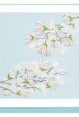 Quilling Card Quilled White Magnolia Branch Greeting Card