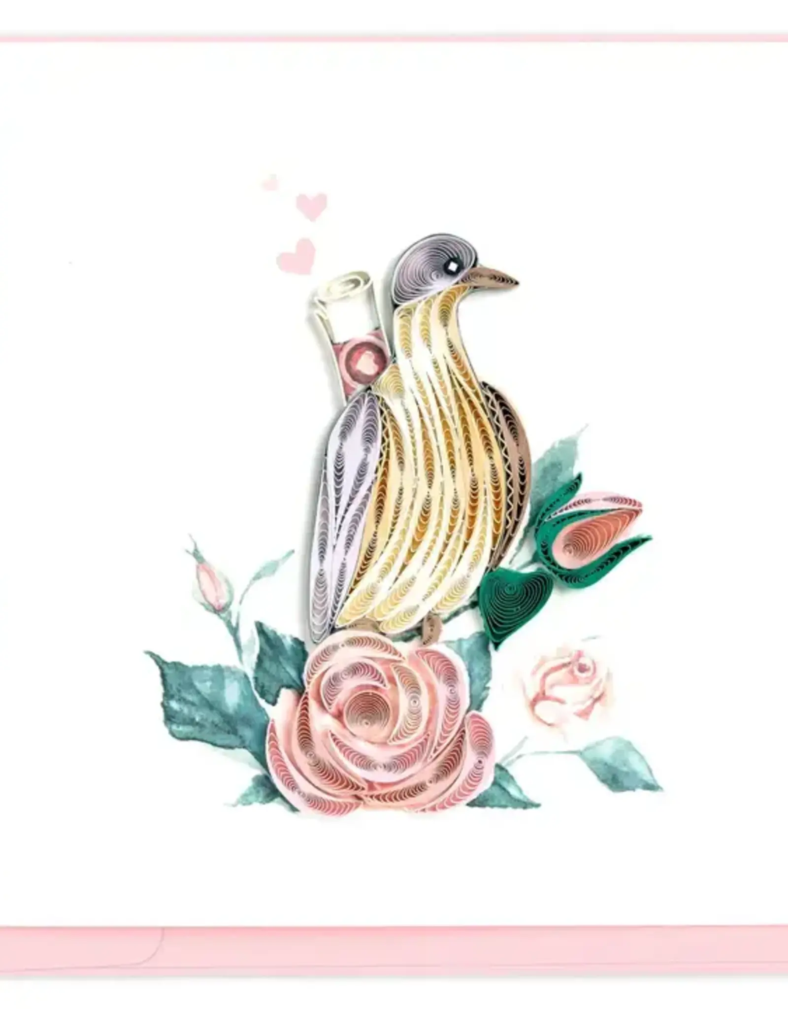 Quilling Card Quilled Carrier Pigeon Love Letter Greeting Card