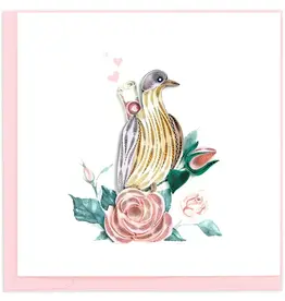 Quilling Card Quilled Carrier Pigeon Love Letter Greeting Card