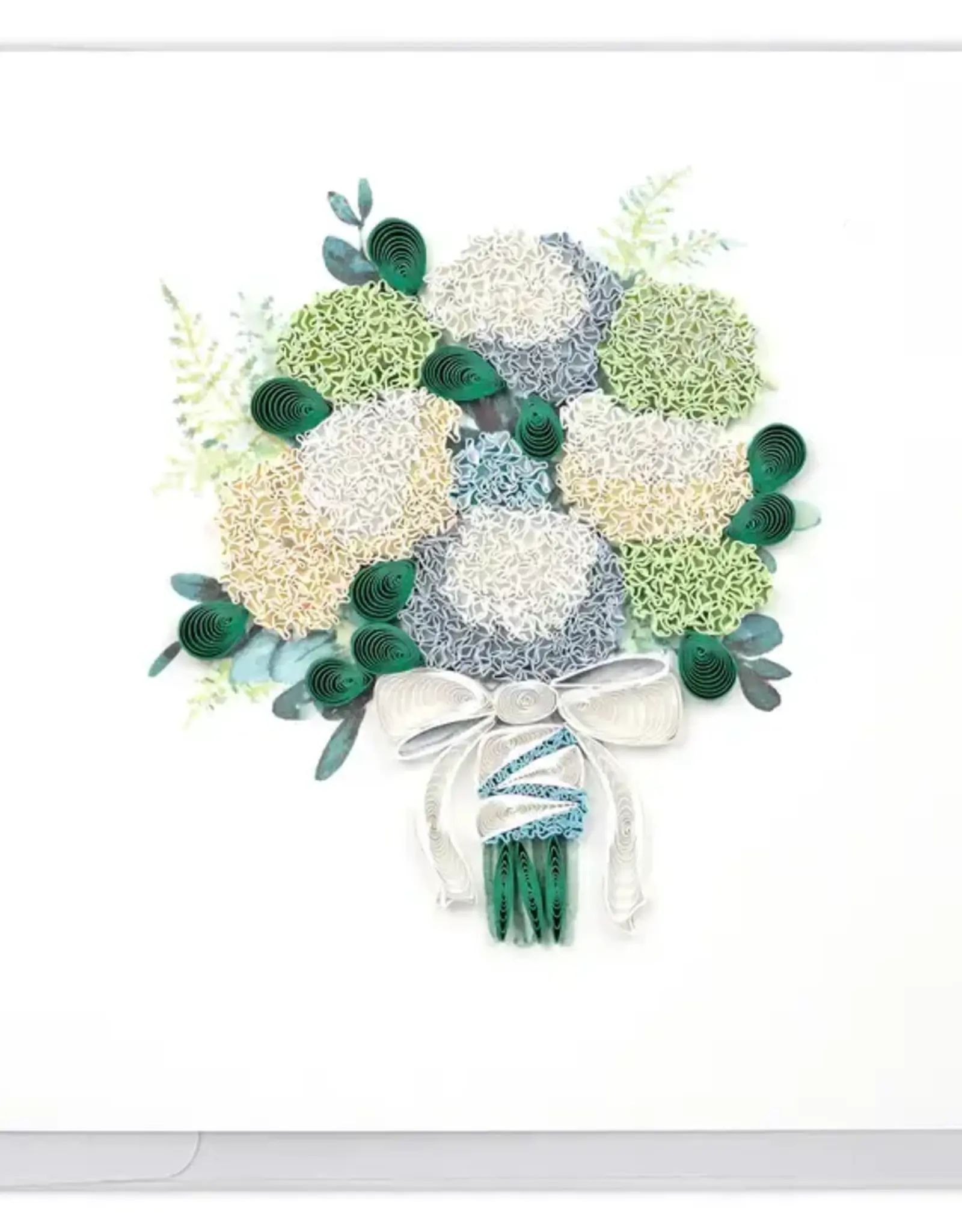 Quilling Card Quilled Hydrangea Wedding Bouquet Greeting Card