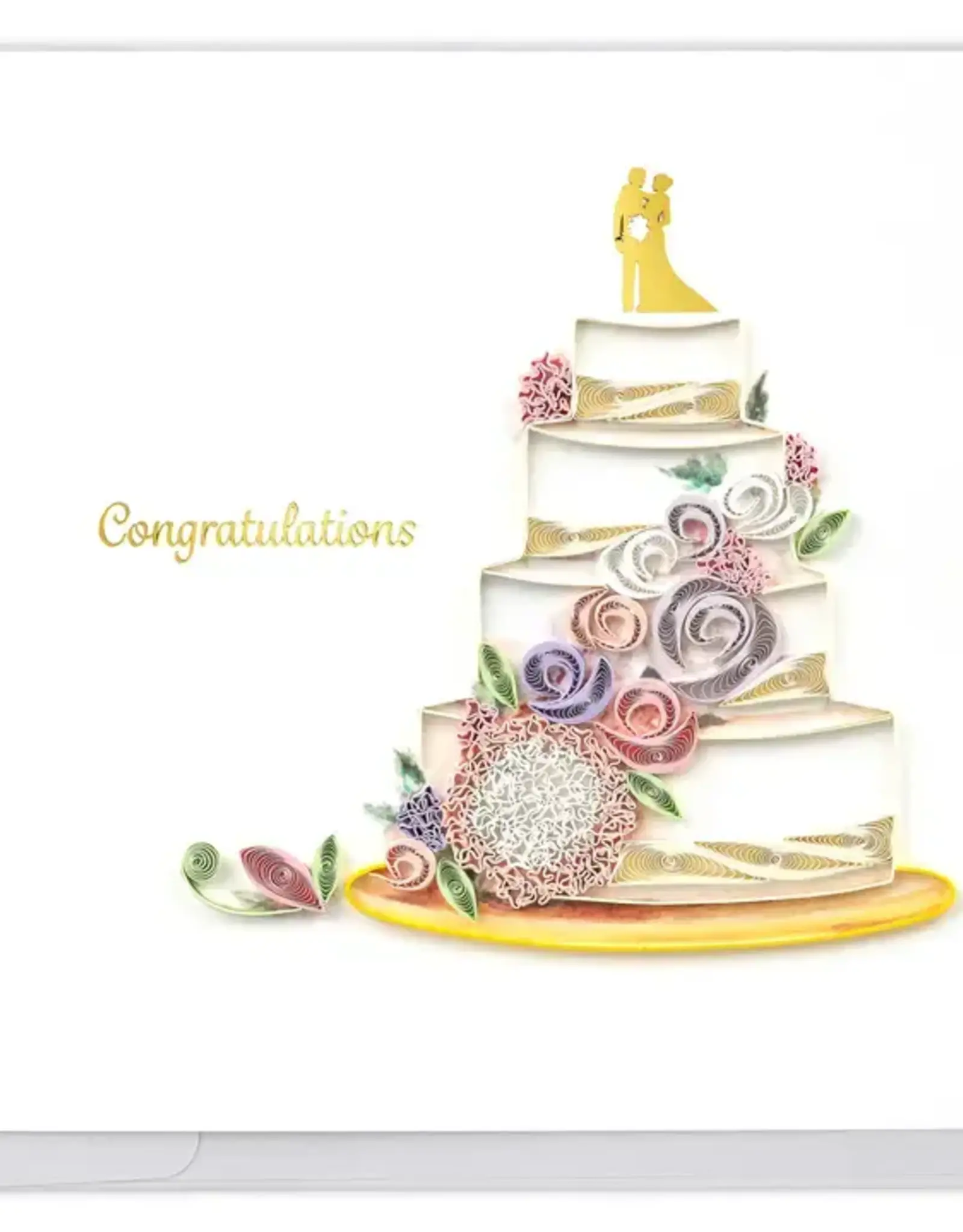 Quilling Card Quilled Floral Wedding Cake Greeting Card