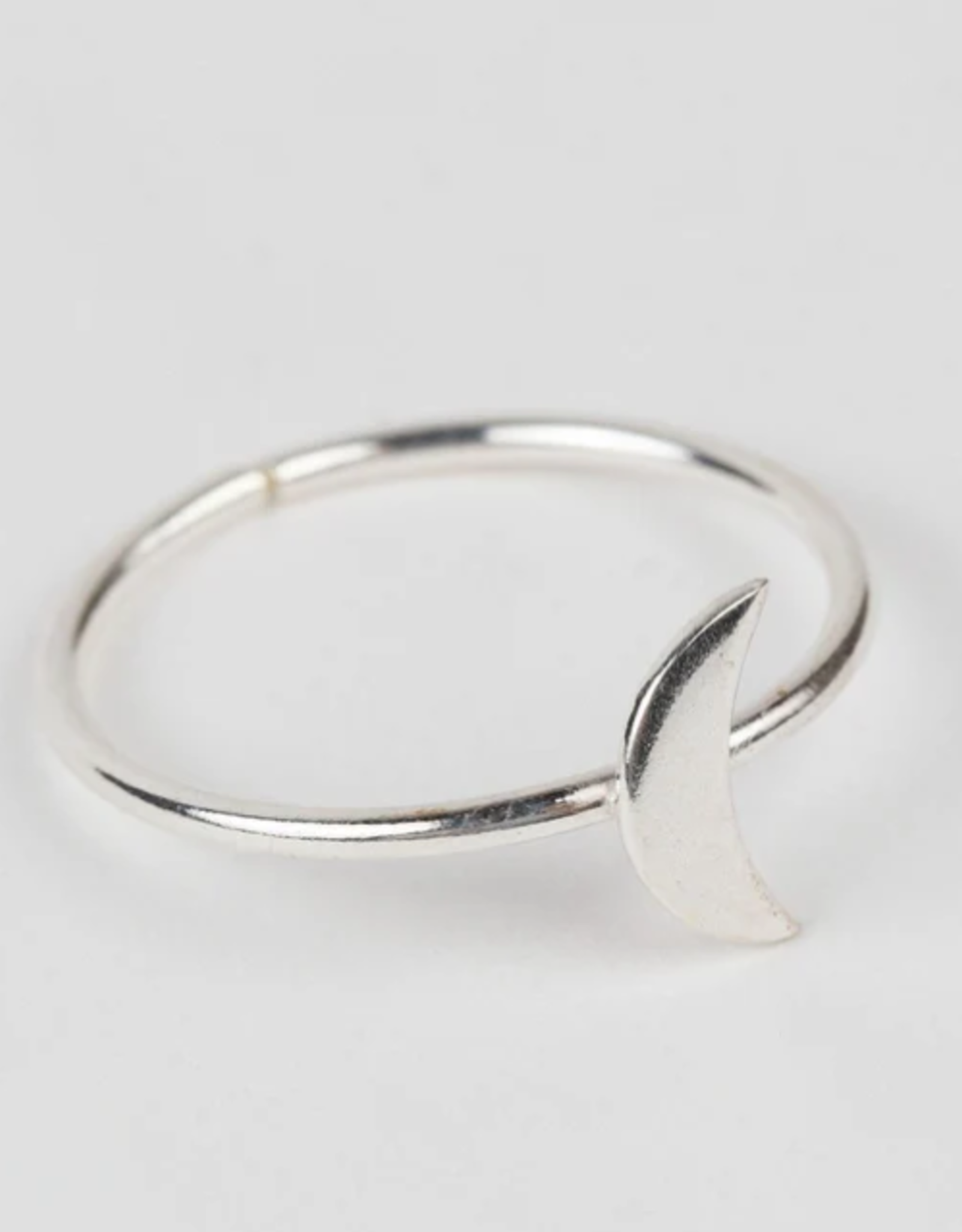 Ten Thousand Villages Silver Crescent Moon Ring