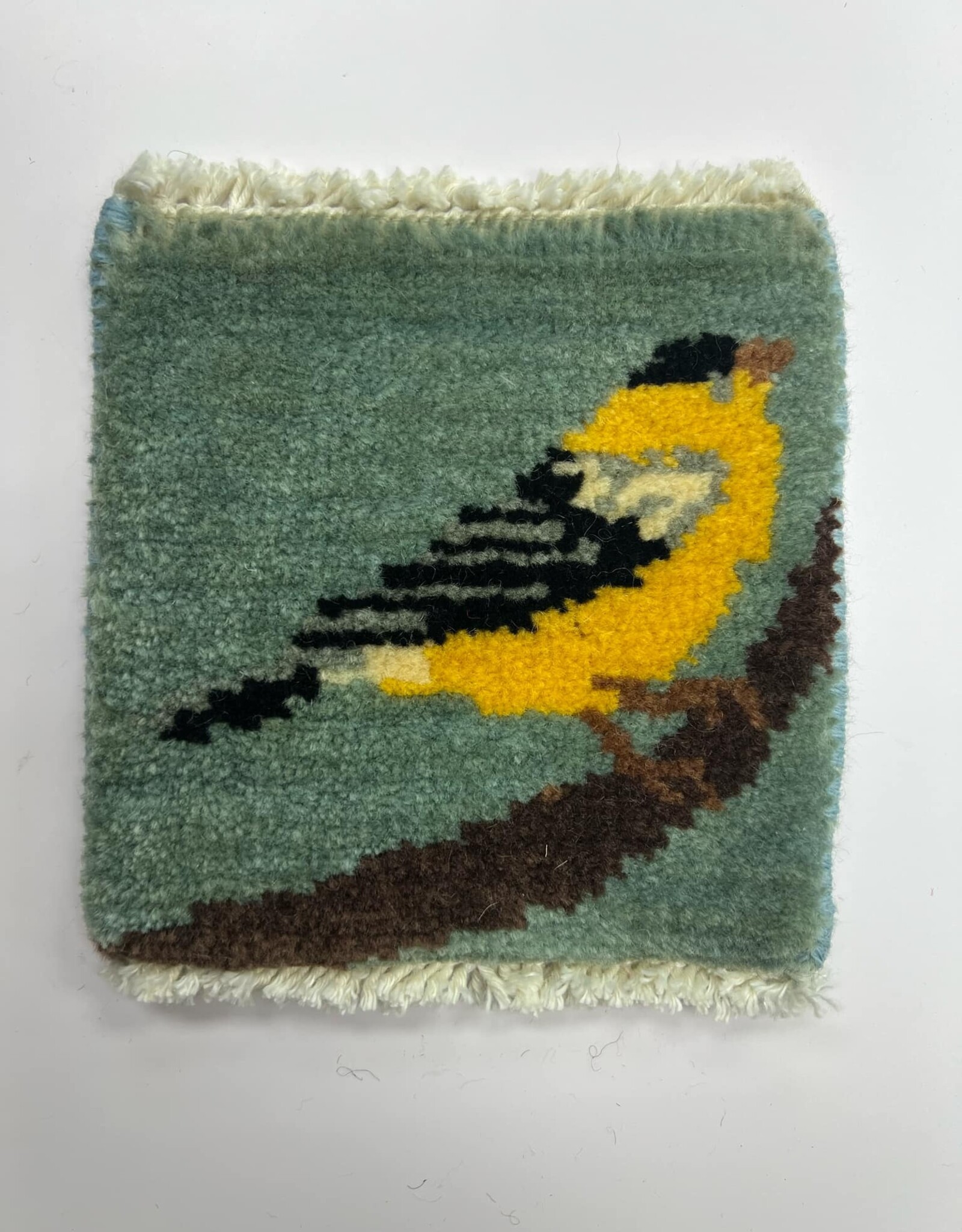 Bunyaad Pakistan Goldfinch Mug Rug