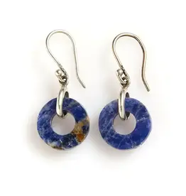 Serrv Peruvian Lapis Circle Earrings