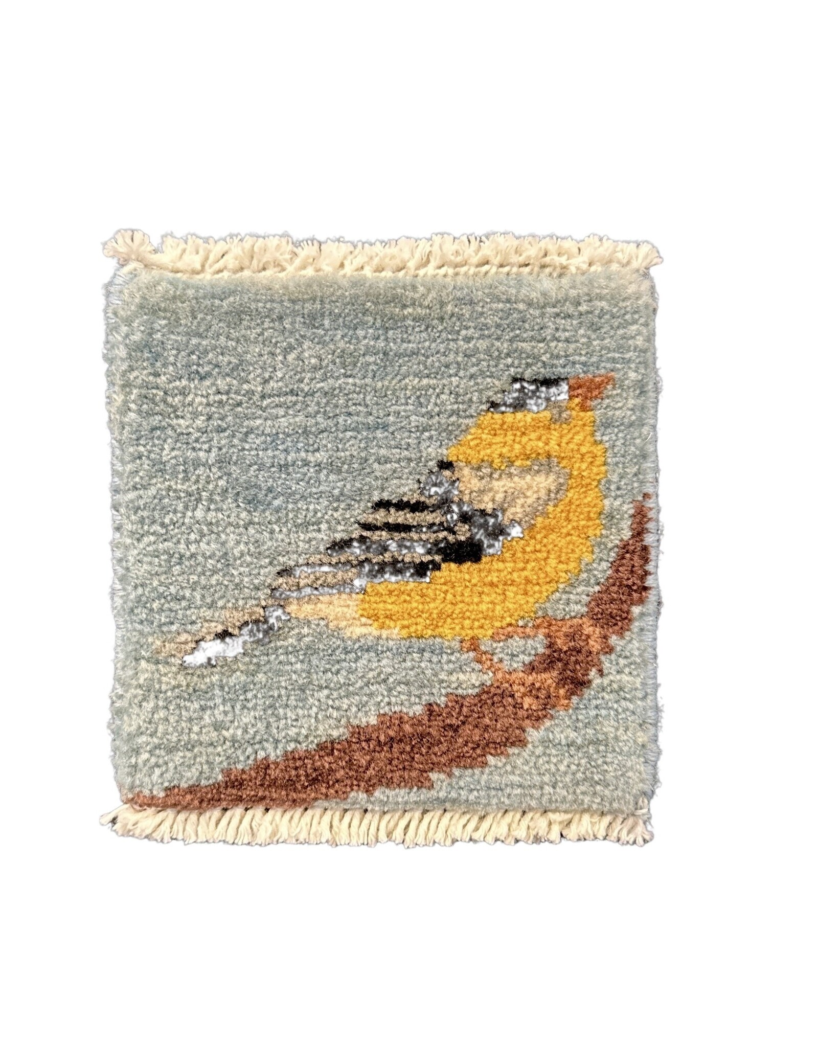 Bunyaad Pakistan Goldfinch Mug Rug