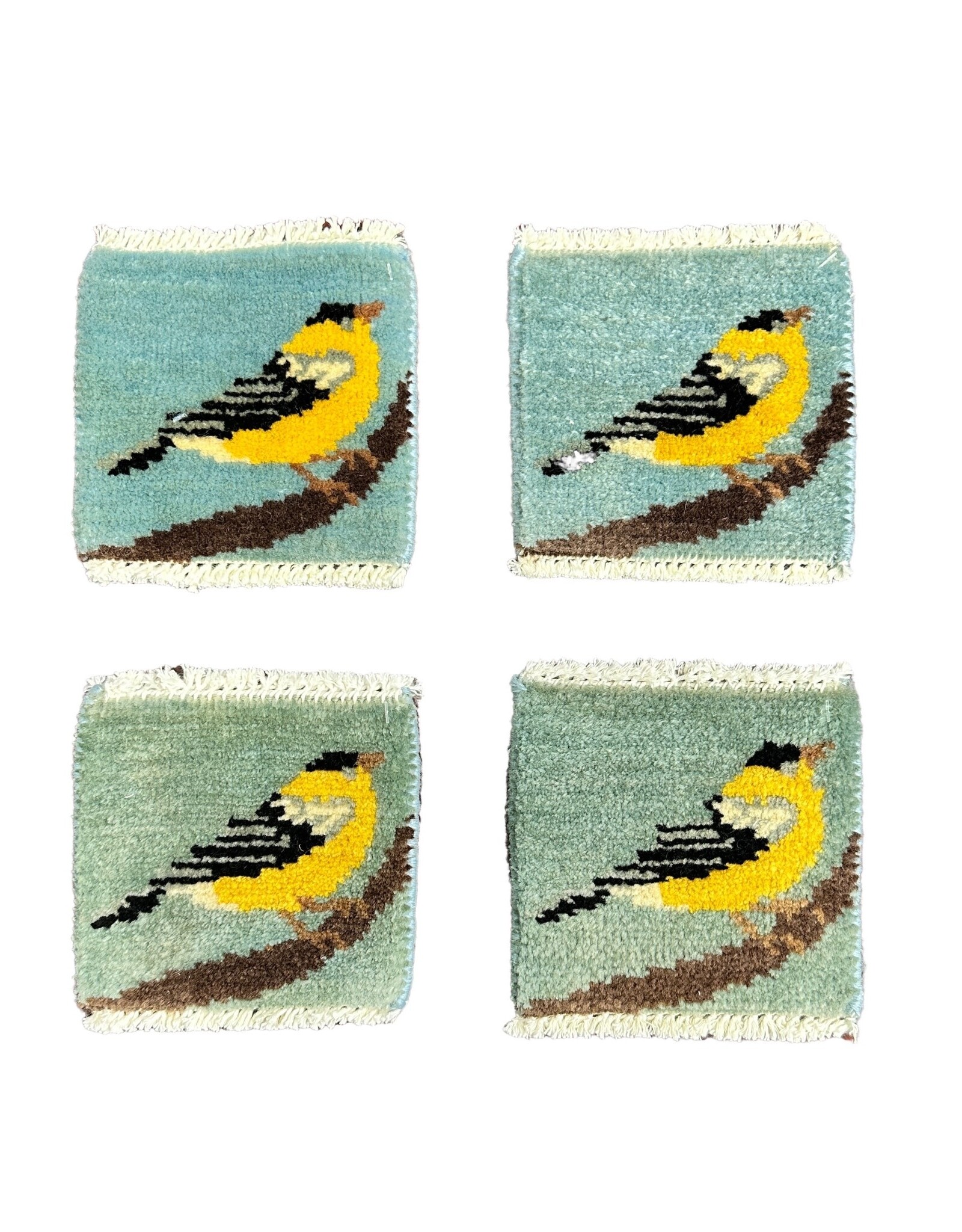 Bunyaad Pakistan Goldfinch Mug Rug