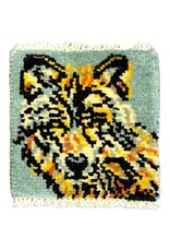 Bunyaad Pakistan Wolf Mug Rug Blue