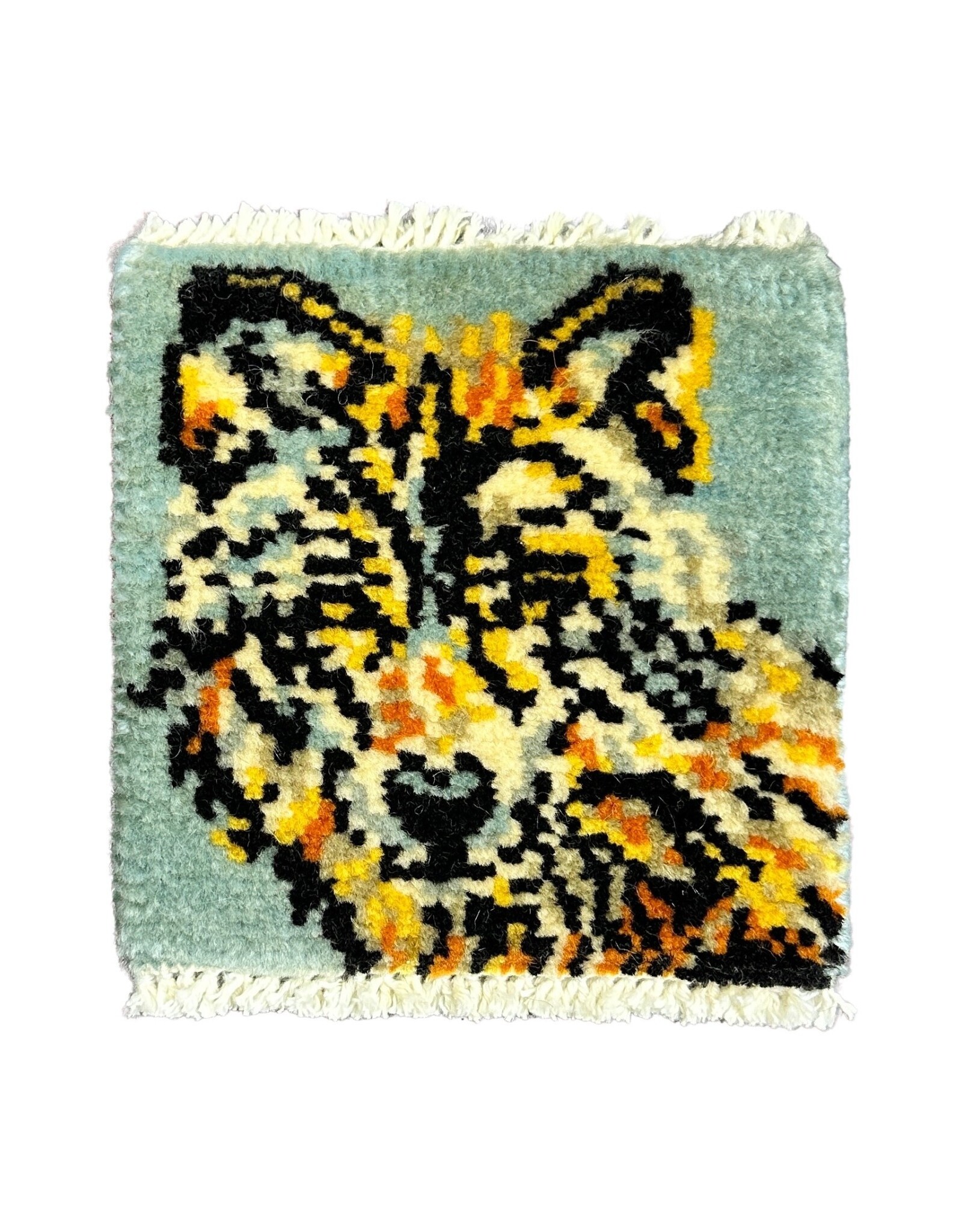 Bunyaad Pakistan Wolf Mug Rug Blue