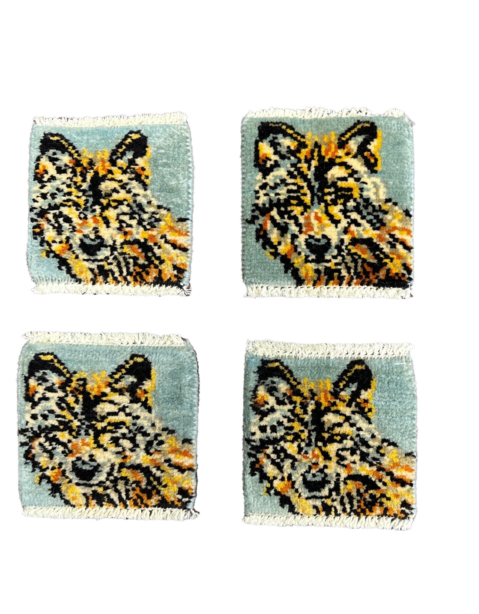 Bunyaad Pakistan Wolf Mug Rug Blue