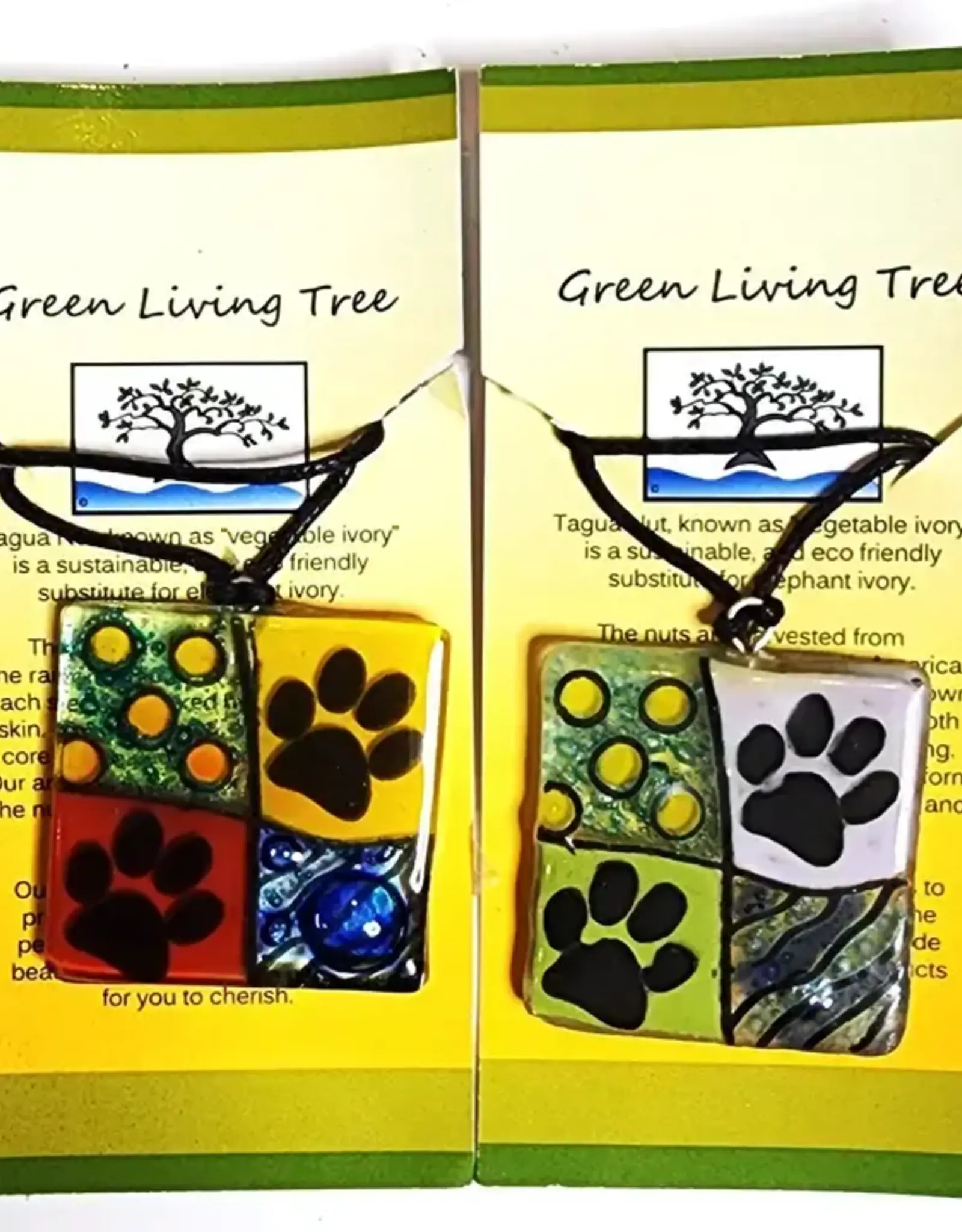 Pampeana Dog Paw Glass Ornament