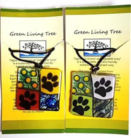 Pampeana Dog Paw Glass Ornament