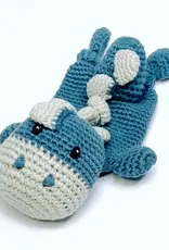 Pebble Dinosaur Lovey Plush Toy (Petrol Blue)