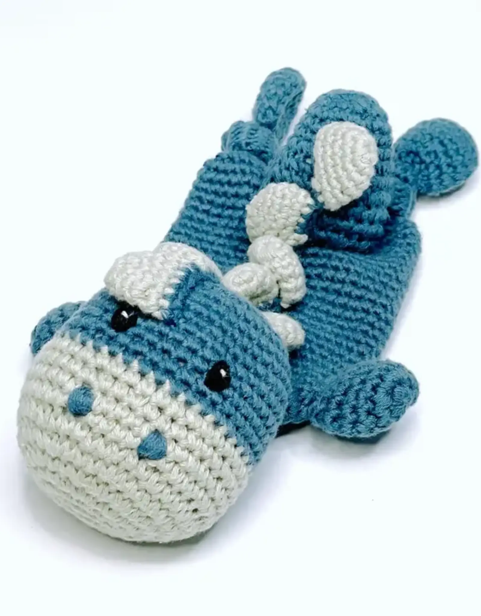 Pebble Dinosaur Lovey Plush Toy (Petrol Blue)