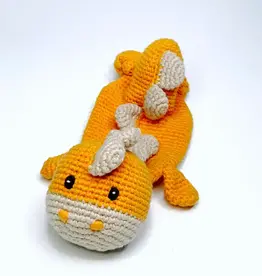 Pebble Dinosaur Lovey Plush Toy (Orange)