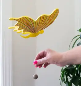Tulia Artisans Yellow Butterfly Flying Mobile