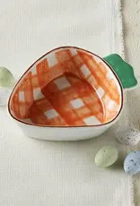 Serrv Ceramic Plaid Carrot Dish