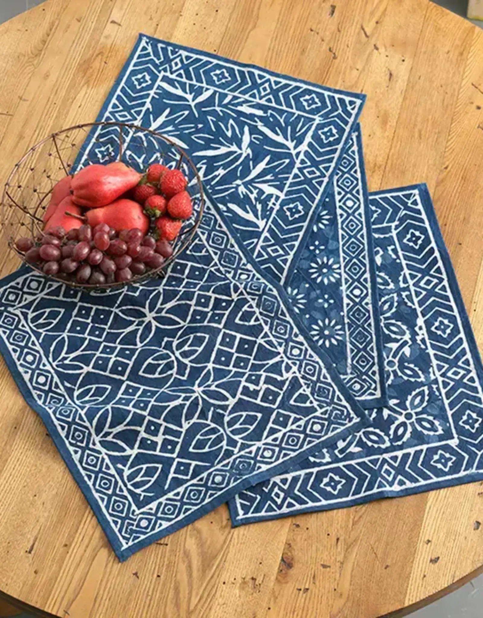 Serrv Indigo Dabu Block Print Placemats