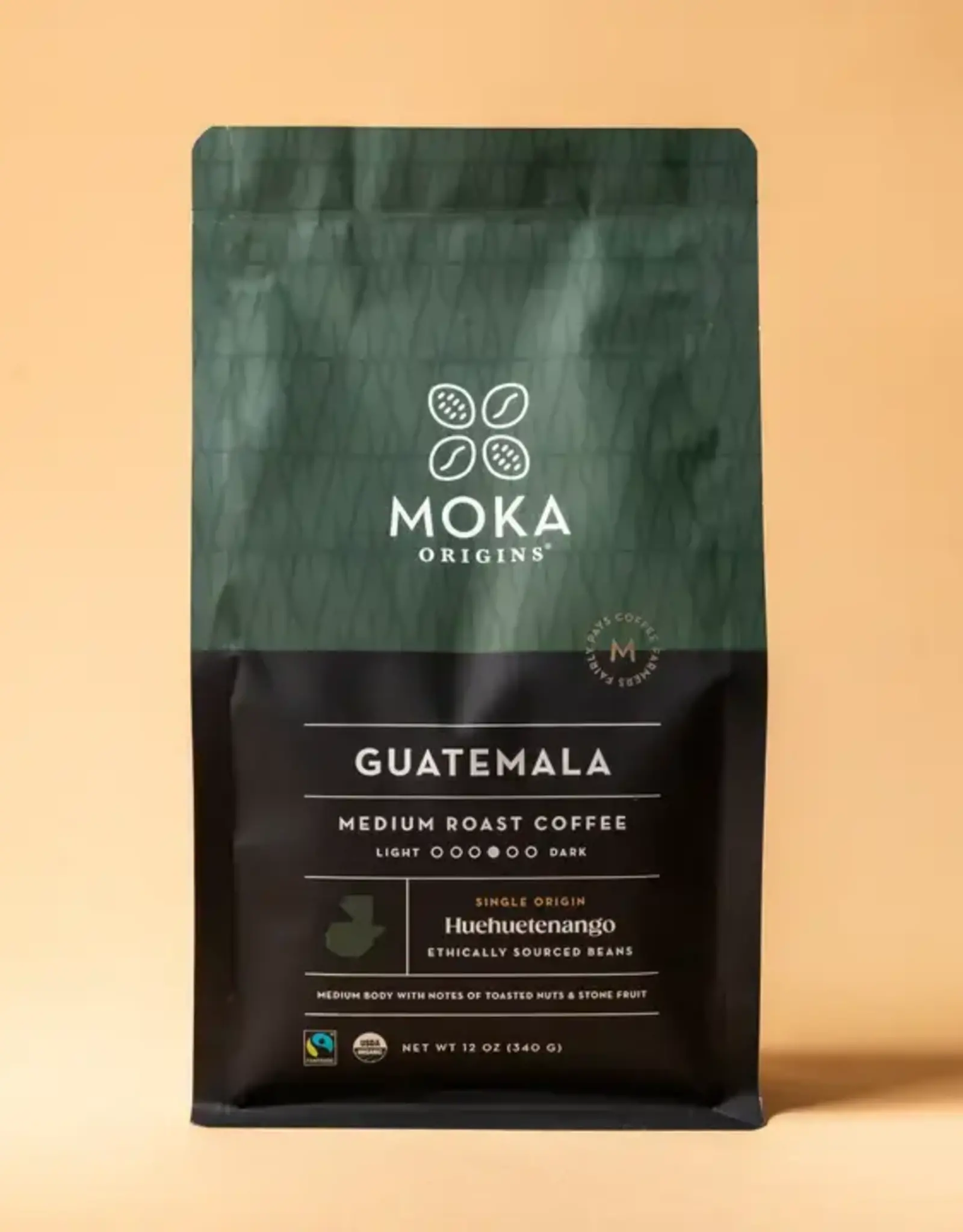 Moka Origins Guatemala Medium Roast Coffee 12oz / Whole Bean