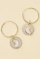Matr Boomie Sikka Coin Dangle Hoop Earrings