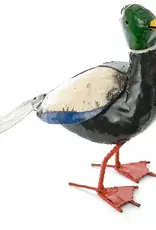 Swahili African Modern Recycled Metal Mallard Duck Sculpture