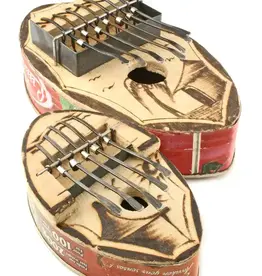 Swahili African Modern Small Oval Recycled Tin Can Kalimba
