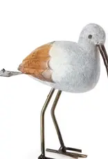 Swahili African Modern Metal and Stone Stork Bird Sculpture