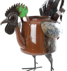 Swahili African Modern Recycled Teapot Rooster - Large