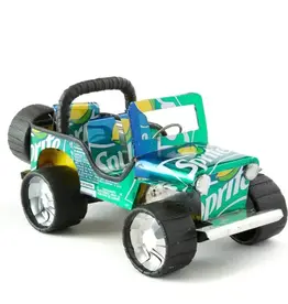Swahili African Modern Recycled Pop Can Jeep