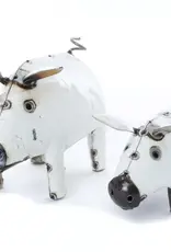 Swahili African Modern Recycled Metal Pig Sculpture 8"
