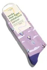 Conscious Step Socks that Fight Childhood Cancer (Purple Hot Air Balloons)