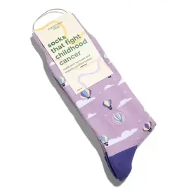 Conscious Step Socks that Fight Childhood Cancer (Purple Hot Air Balloons)