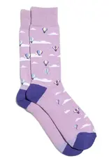 Conscious Step Socks that Fight Childhood Cancer (Purple Hot Air Balloons)