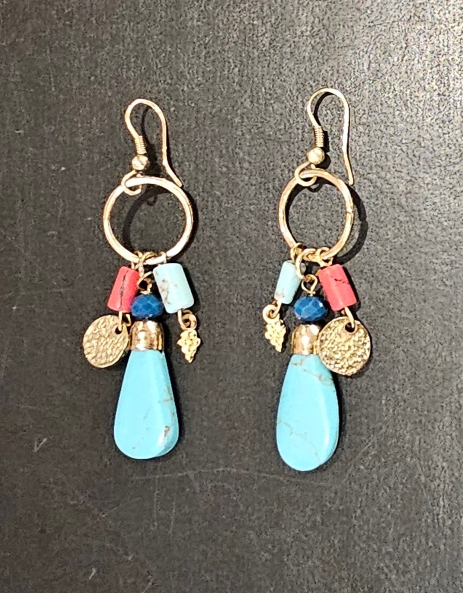 Ten Thousand Villages Canada Stone and Glass Beaded Earrings