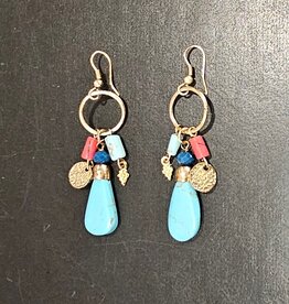 Ten Thousand Villages Canada Stone and Glass Beaded Earrings