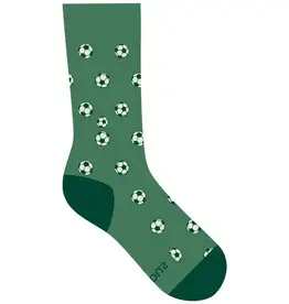 Conscious Step Socks that Support Youth Sports (Green Soccer Balls)