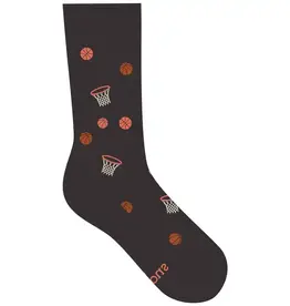 Conscious Step Socks that Support Youth Sports (Gray Basketballs)