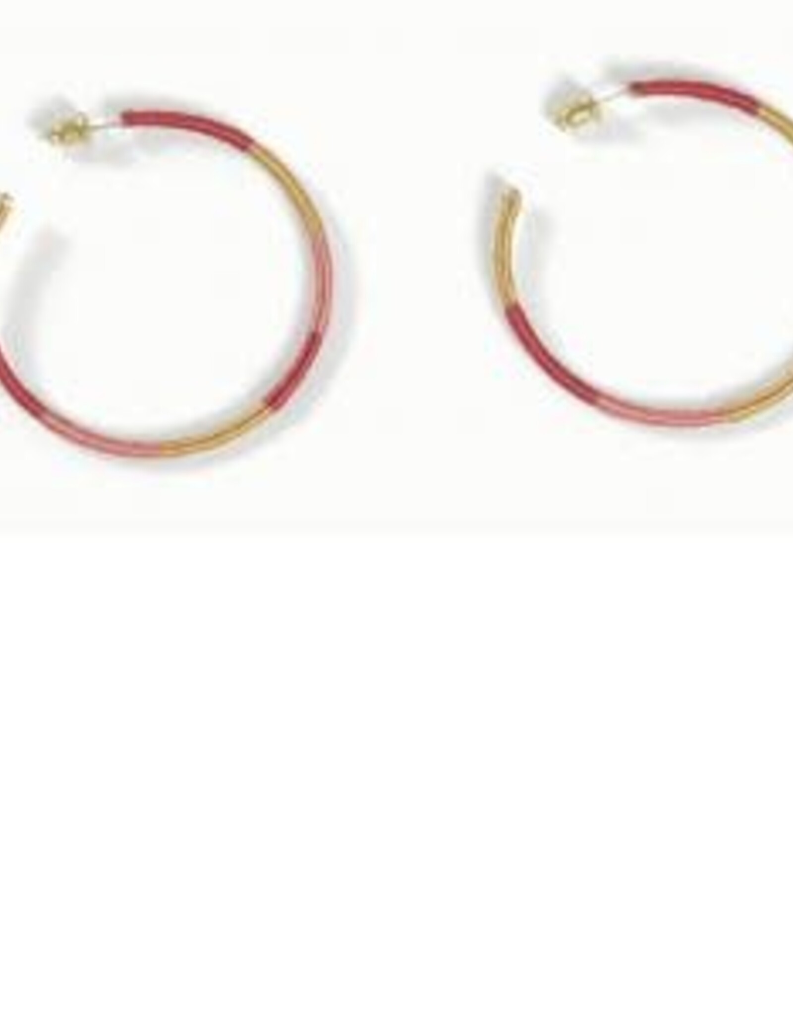 Ten Thousand Villages Canada Red and Gold Wrapped Hoops