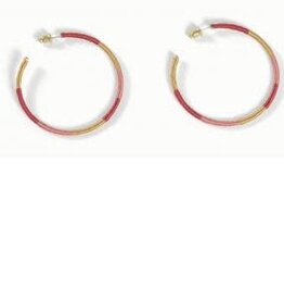 Ten Thousand Villages Canada Red and Gold Wrapped Hoops